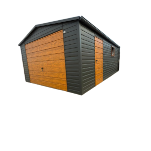 Garaż blaszany 4x7, dwuspadowy, jednostanowiskowy